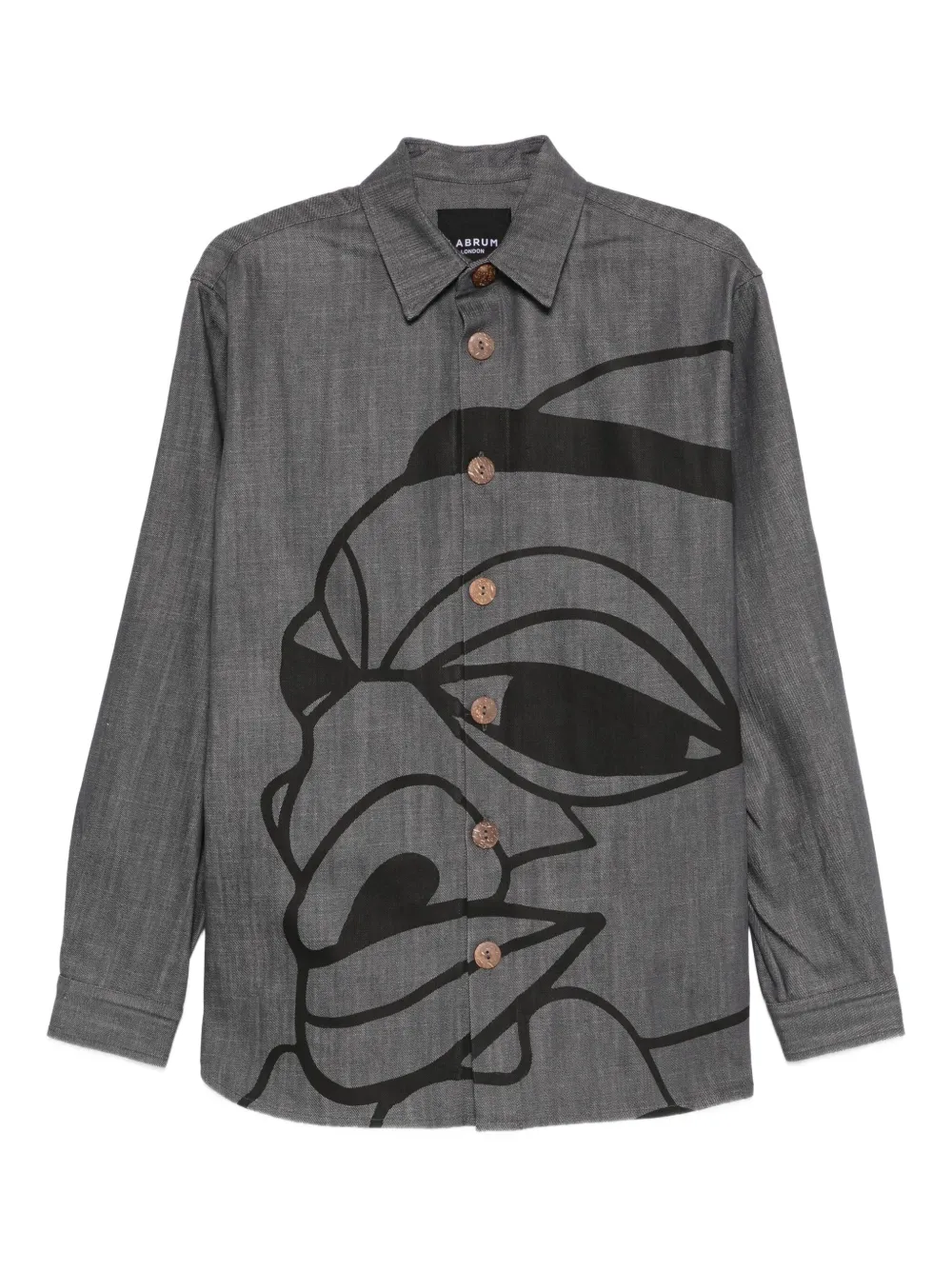 Labrum London camisa de mezclilla con estampado Nomoli | gris | Image 1