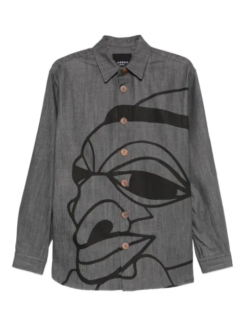 Labrum London Nomoli-print denim shirt
