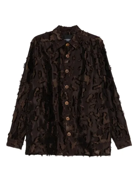 Labrum London frayed camo shirt