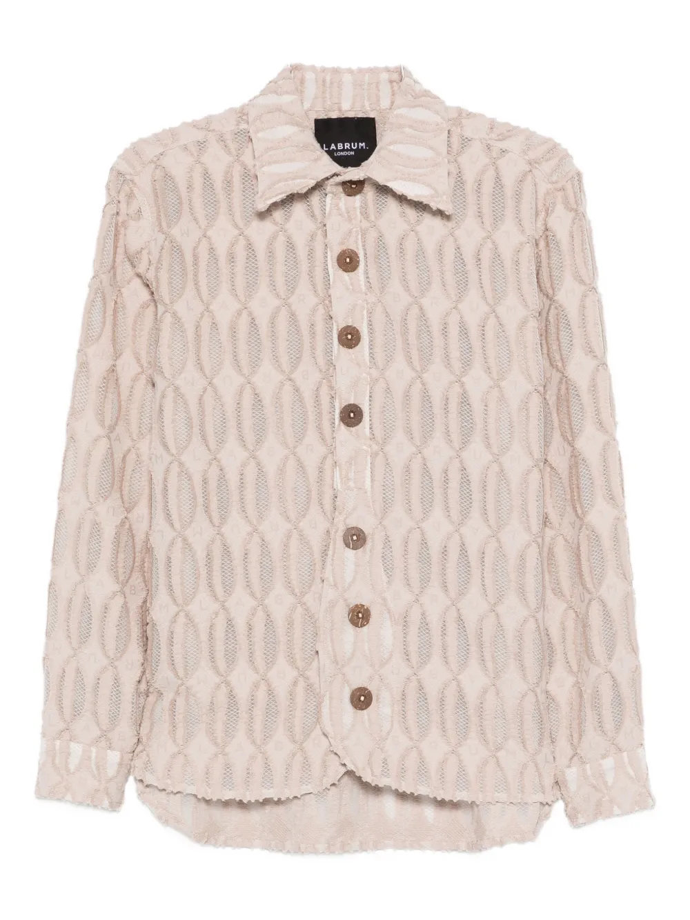 Labrum London Freetown monogram-pattern shirt | Pink | Image 1