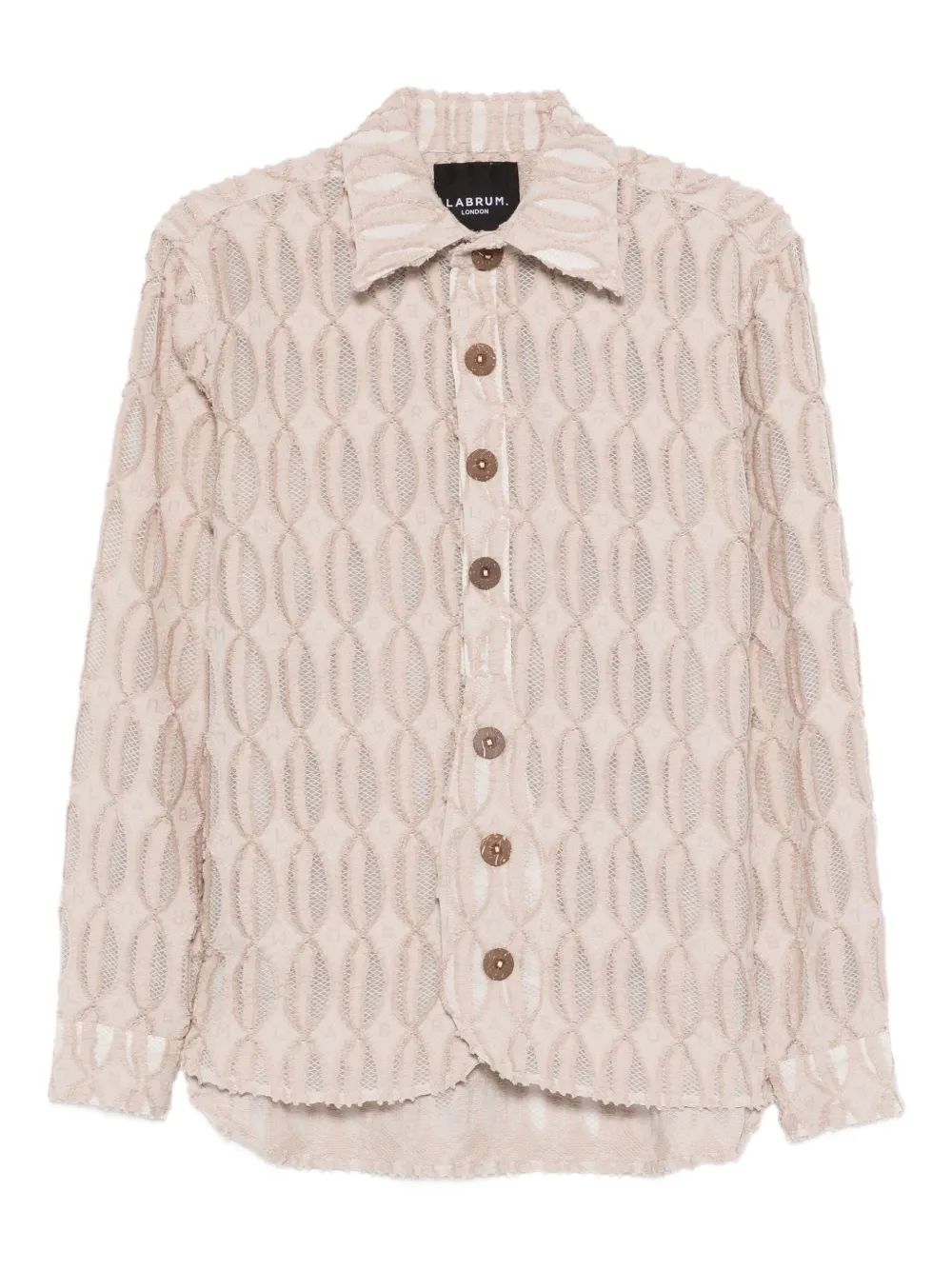 Labrum London Freetown monogram-pattern shirt | Pink | Image 1