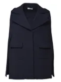 Charlott wide-lapels cape - Blue