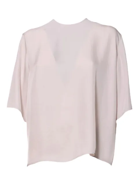 Covert open-back blouse