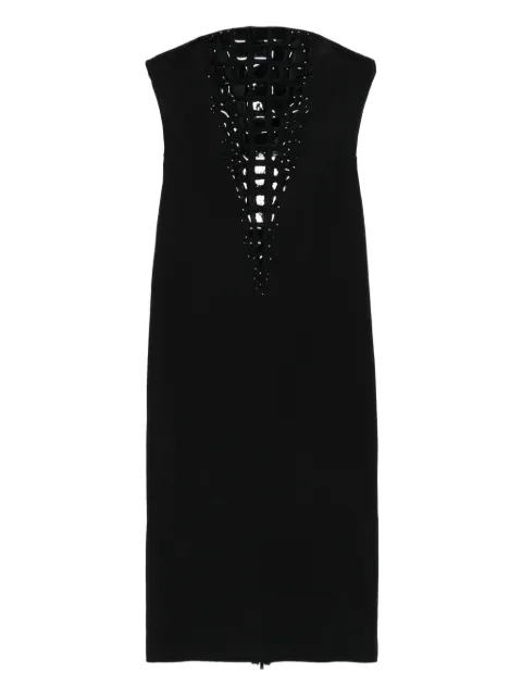 David Koma strapless panelled dress