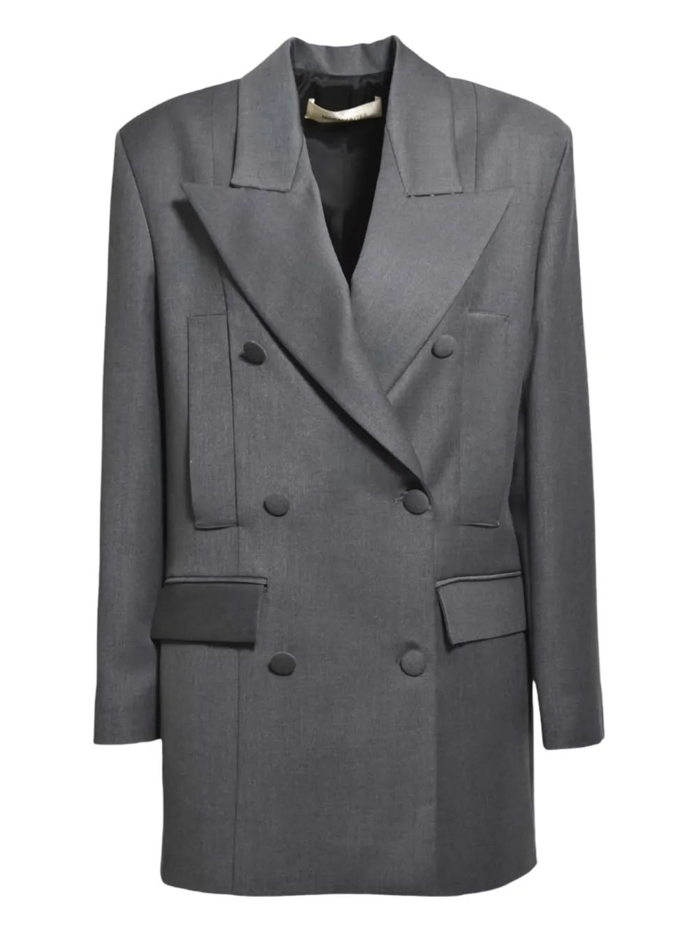 Nineminutes double-breasted tailored coat | Grey | Image 1