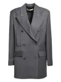 Nineminutes double-breasted tailored coat - Grey