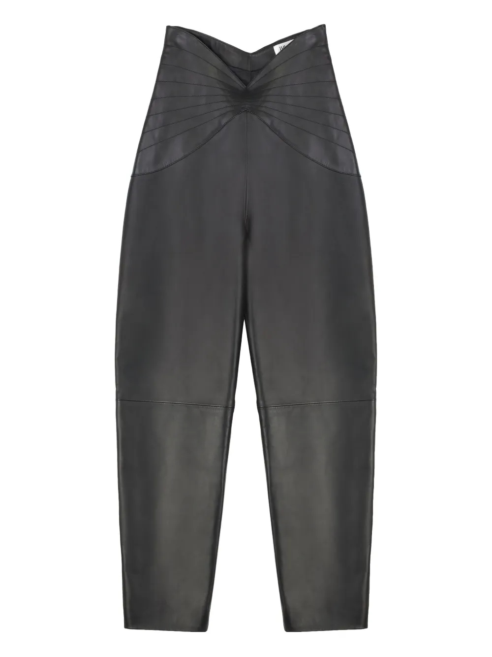 The Attico leather trousers Zwart