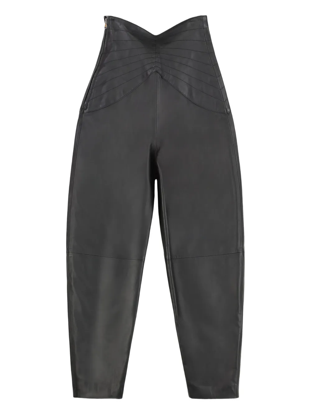 The Attico leather trousers Zwart