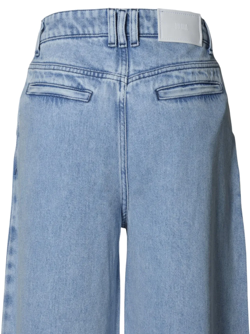 SOLOTRE PLEATED WIDE-LEG JEANS