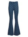DVF Diane von Furstenberg geometric-print flared trousers - Blue