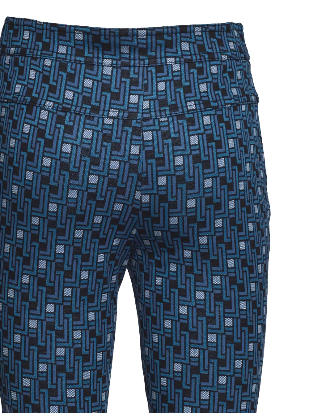 Shop Diane Von Furstenberg Geometric-print Flared Trousers