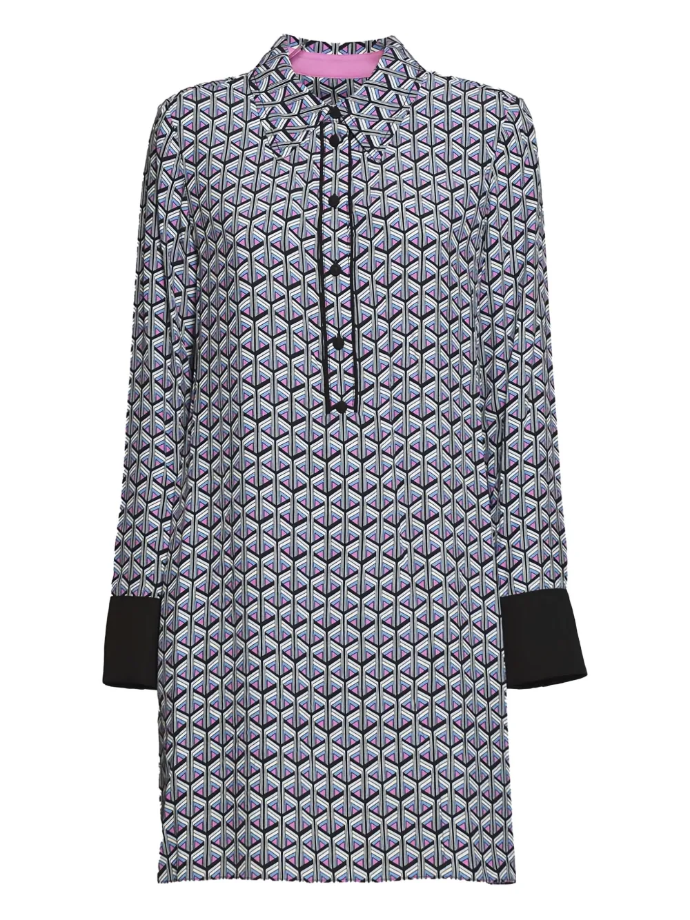 DVF Diane von Furstenberg Blousejurk met geometrische print Paars