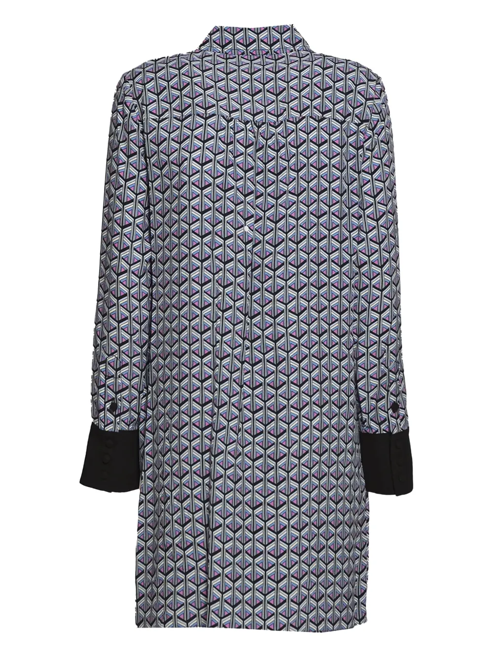 DVF Diane von Furstenberg geometric-print shirt dress - Paars