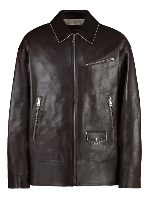 Gucci レザー ライダースジャケット