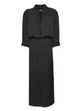 Covert blouse midi dress - Black