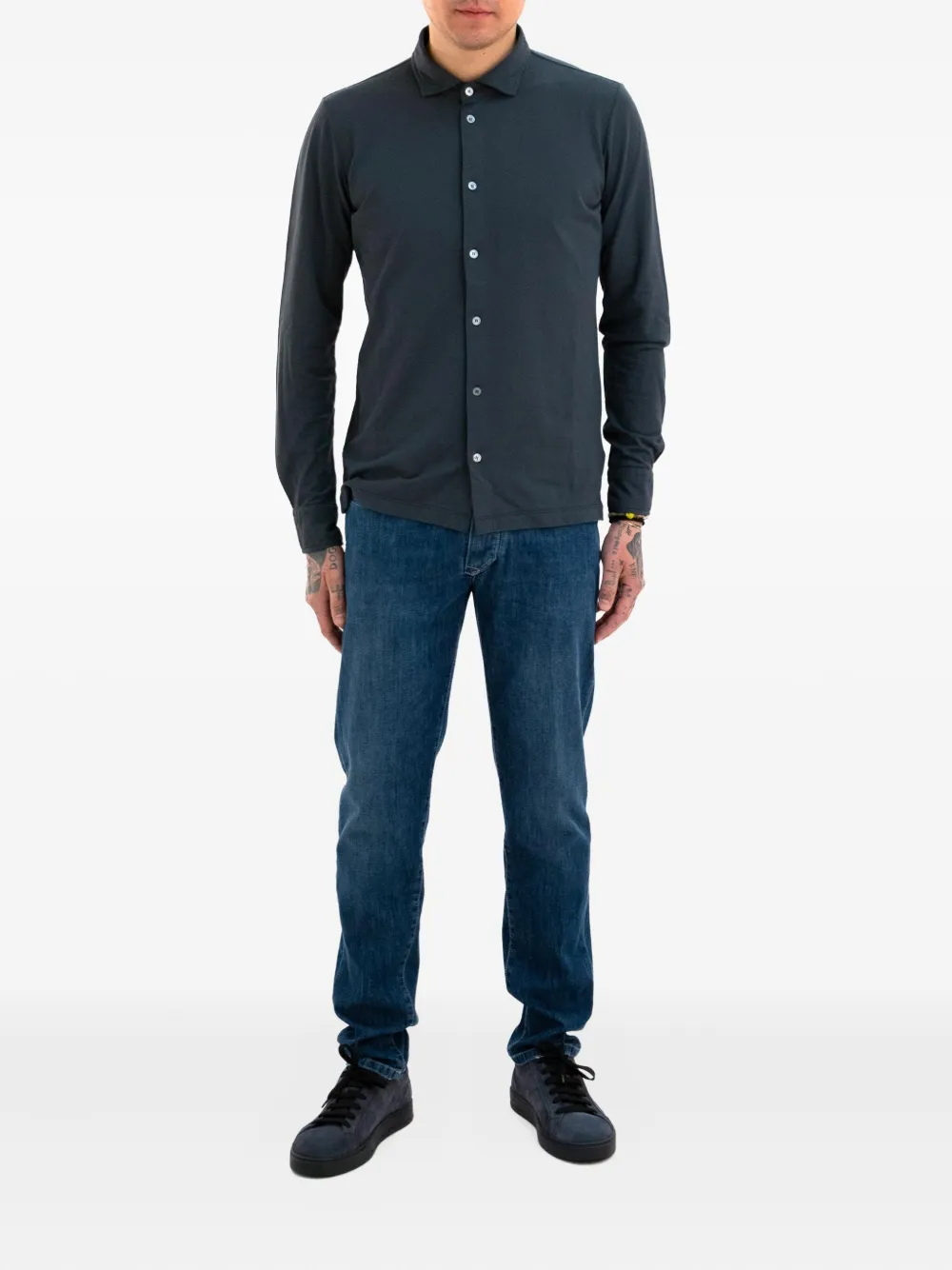 Barba Five jeans van katoenblend Blauw