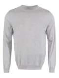 THE (Alphabet) fine knit crew-neck sweater - Grey