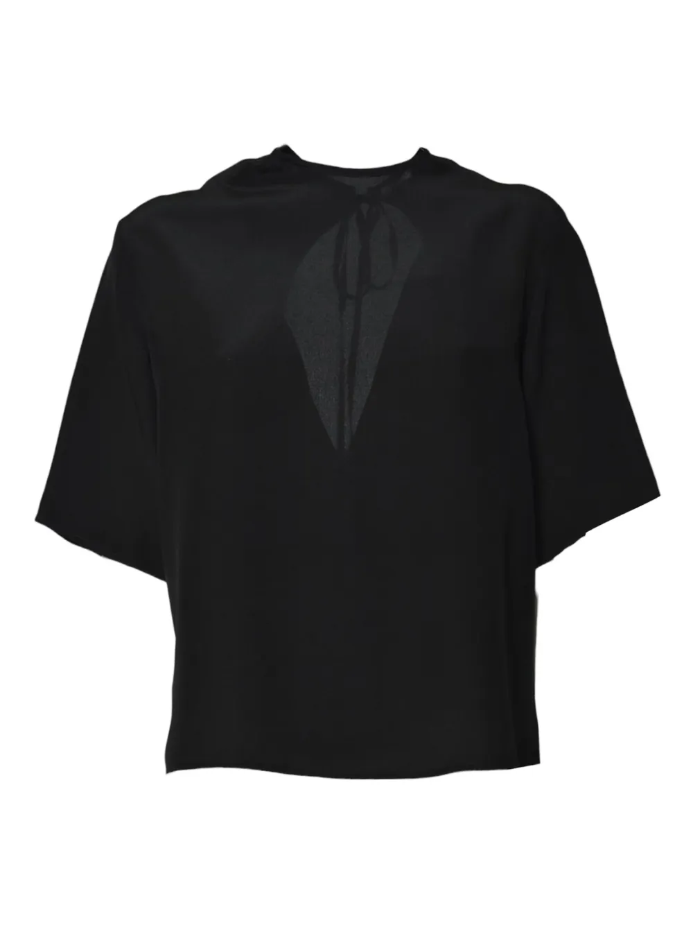 Covert open-back blouse | Black | Image 1