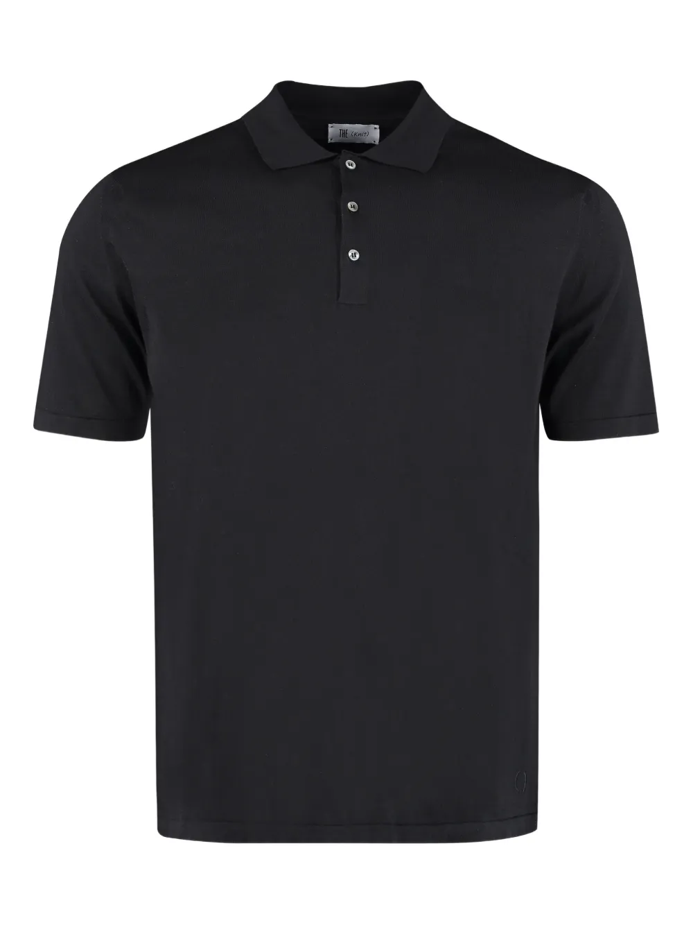 THE (Alphabet) Camisa polo de algodão | Preto | Image 1