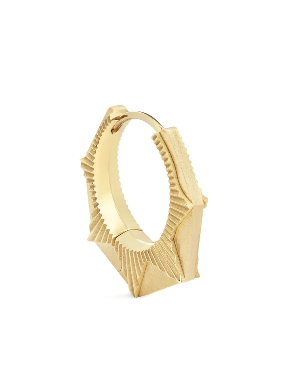 Marie Lichtenberg 18K Gold Geometric Hoop Earring, view 3