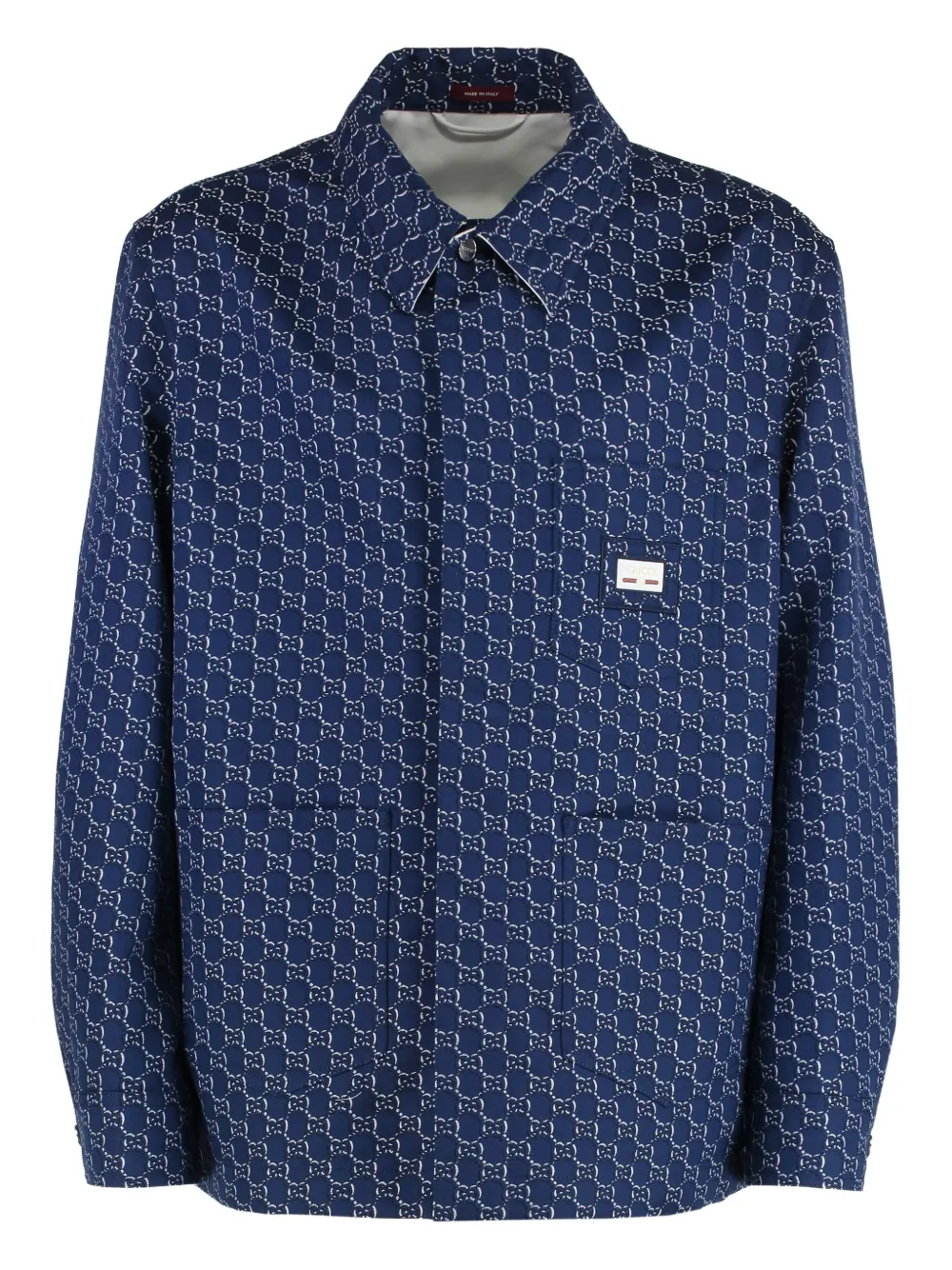 Gucci Overhemd met monogramprint Blauw