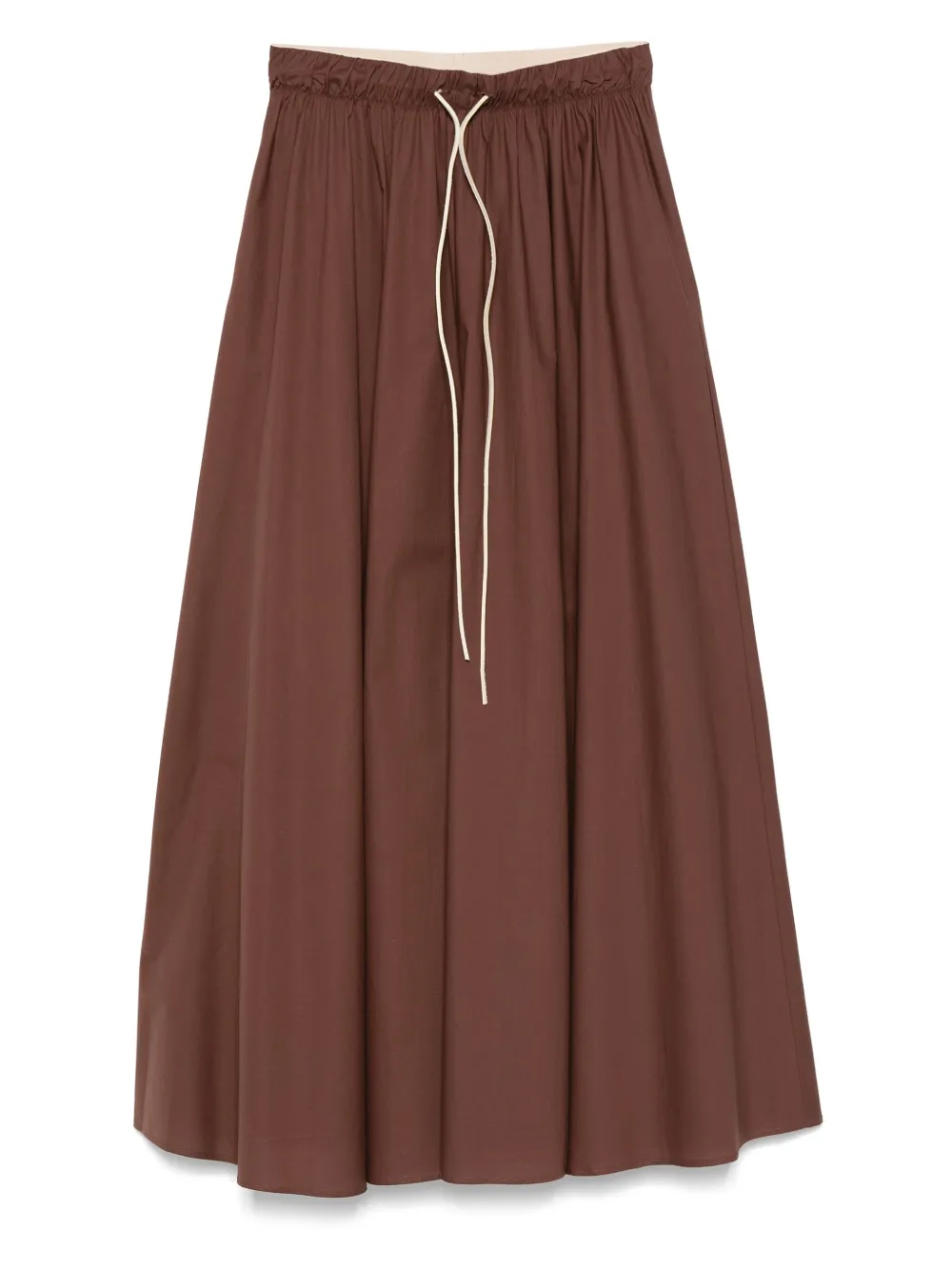 pleated midi skirt