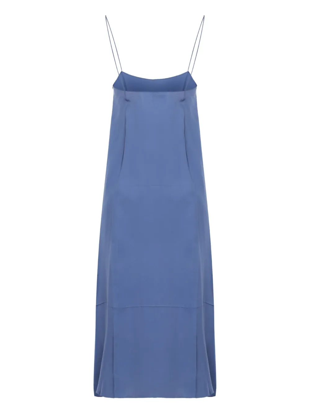 Khaite Slip Silk Midi Day Dress In Blue