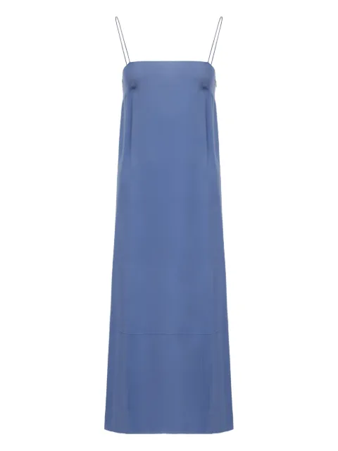 KHAITE slip silk midi day dress