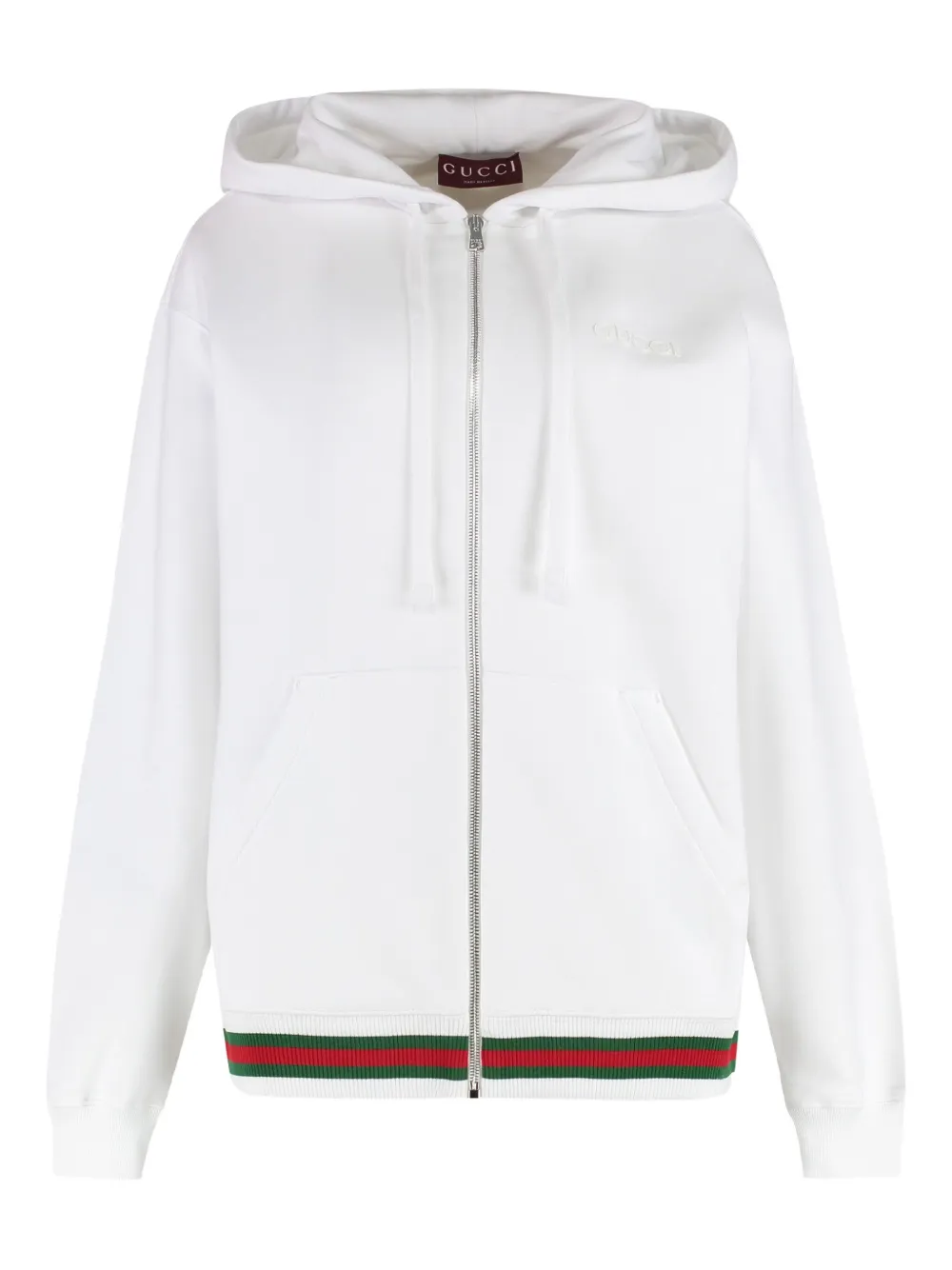 Gucci full-zip hoodie Wit