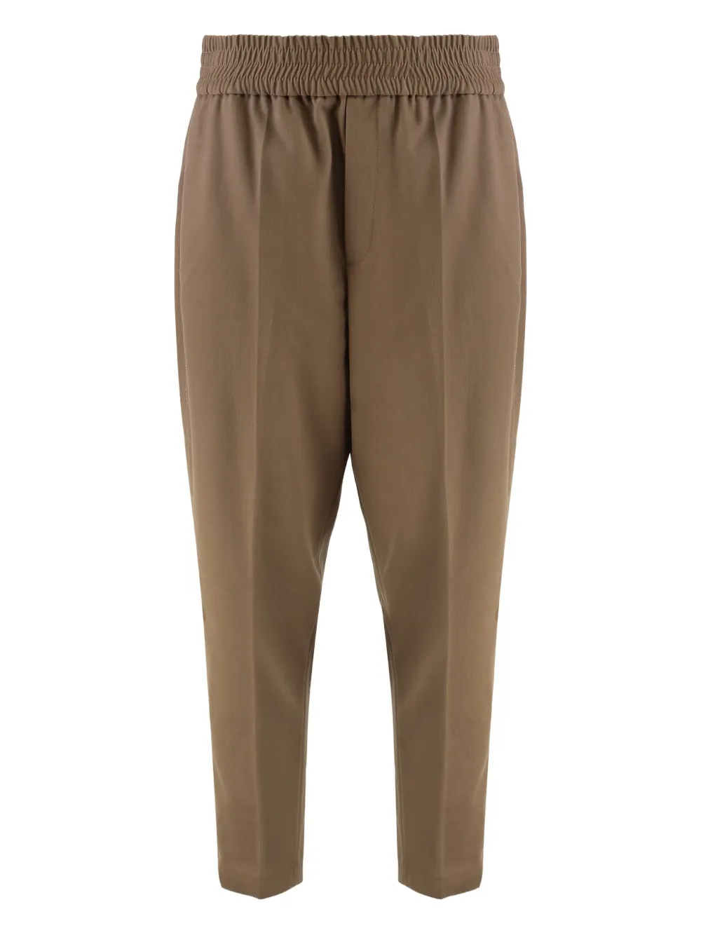 Brunello Cucinelli elastic-waist wool trousers Bruin
