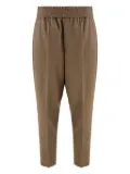 Brunello Cucinelli elastic-waist wool trousers - Brown