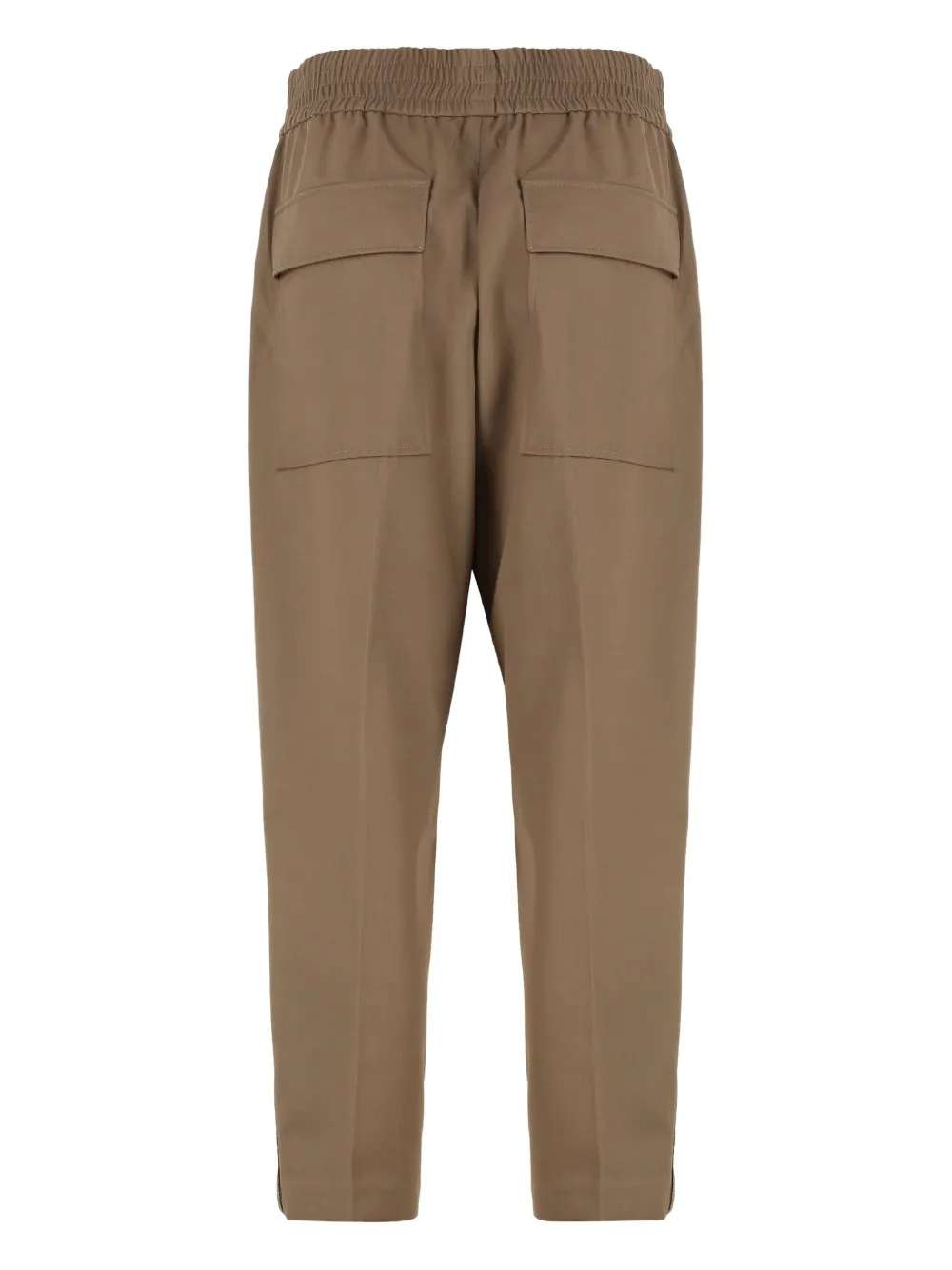 Brunello Cucinelli elastic-waist wool trousers Bruin