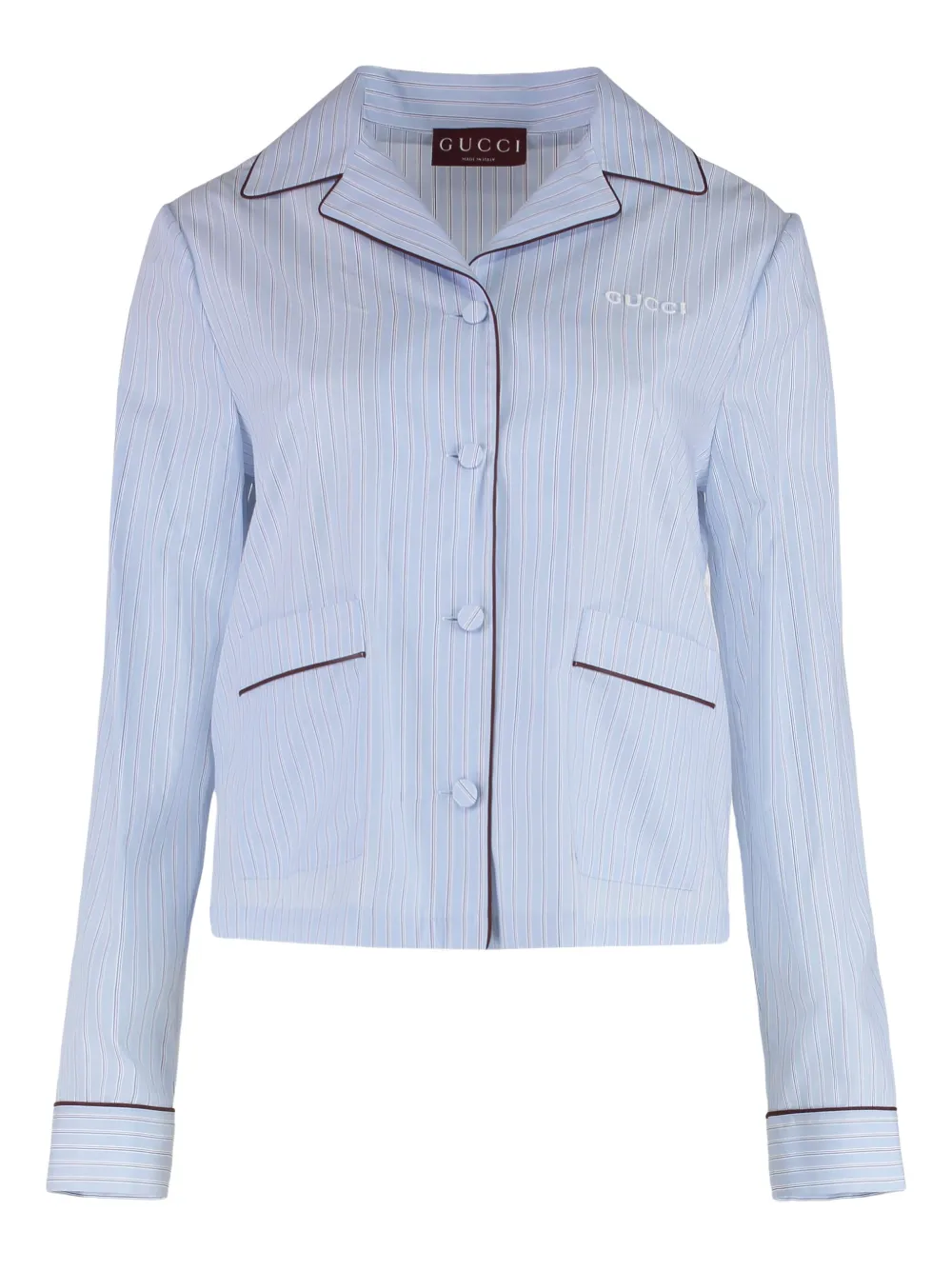 Gucci Gestreept katoenen blouse Blauw