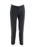 Briglia 1949 pleated plaid trousers - Grey