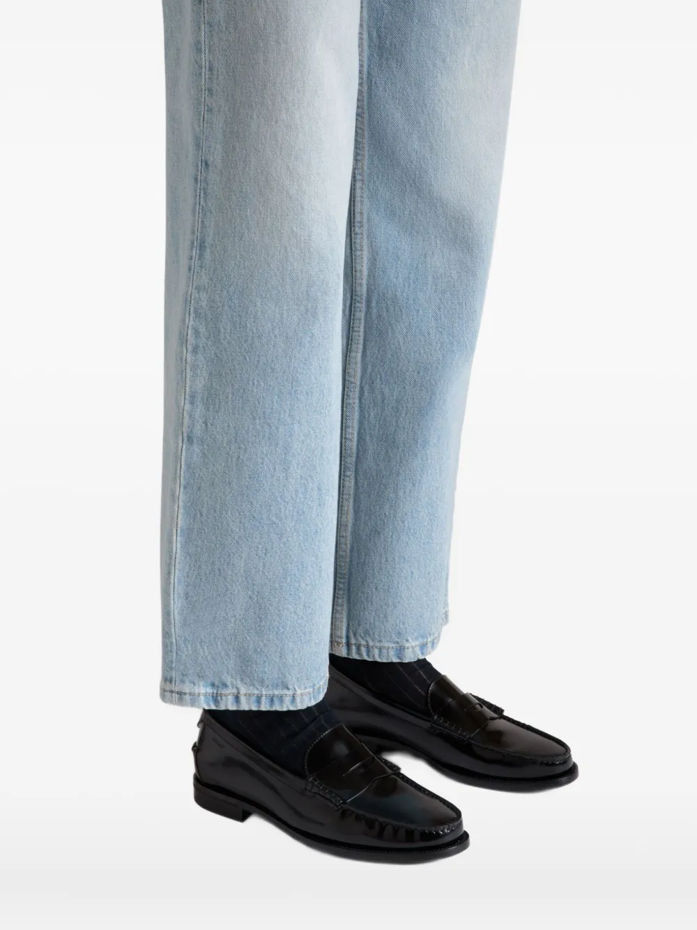 Bally Leren loafers Zwart