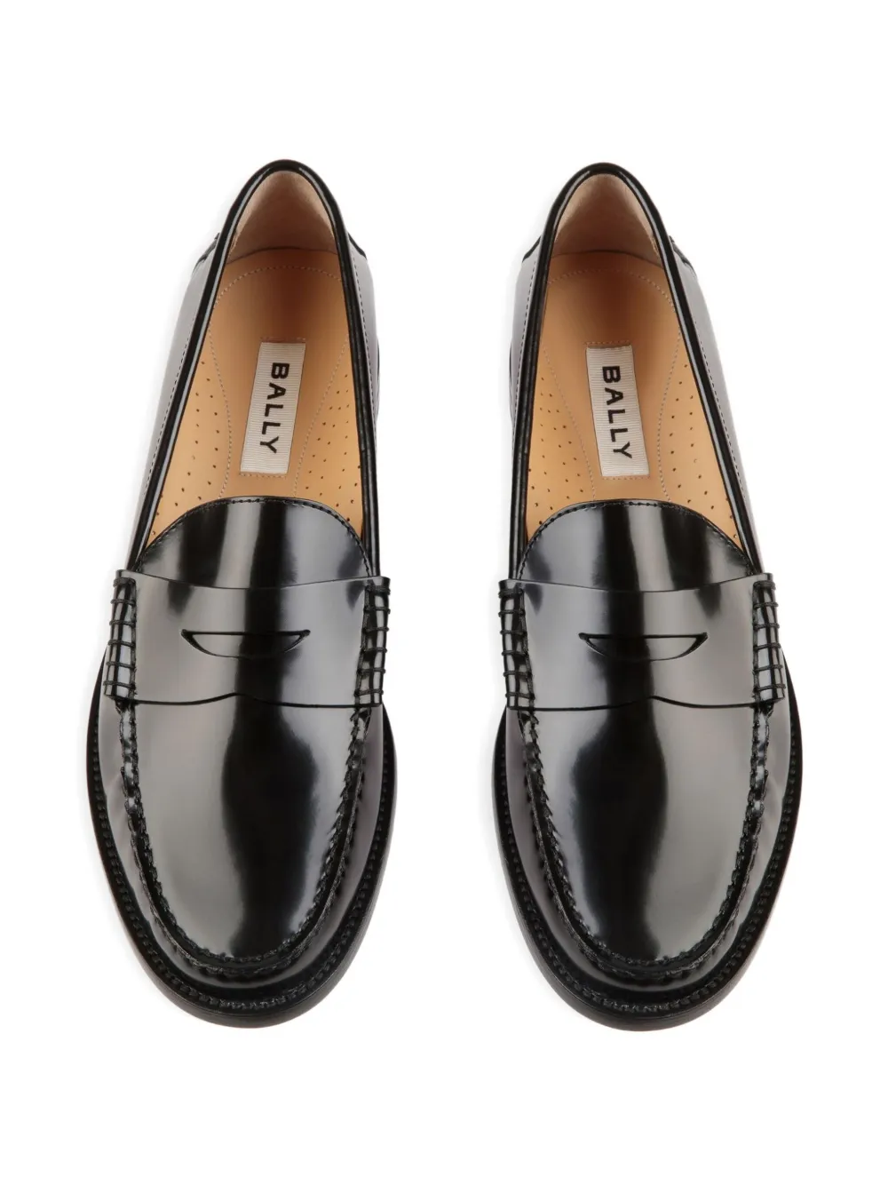 Bally Leren loafers Zwart