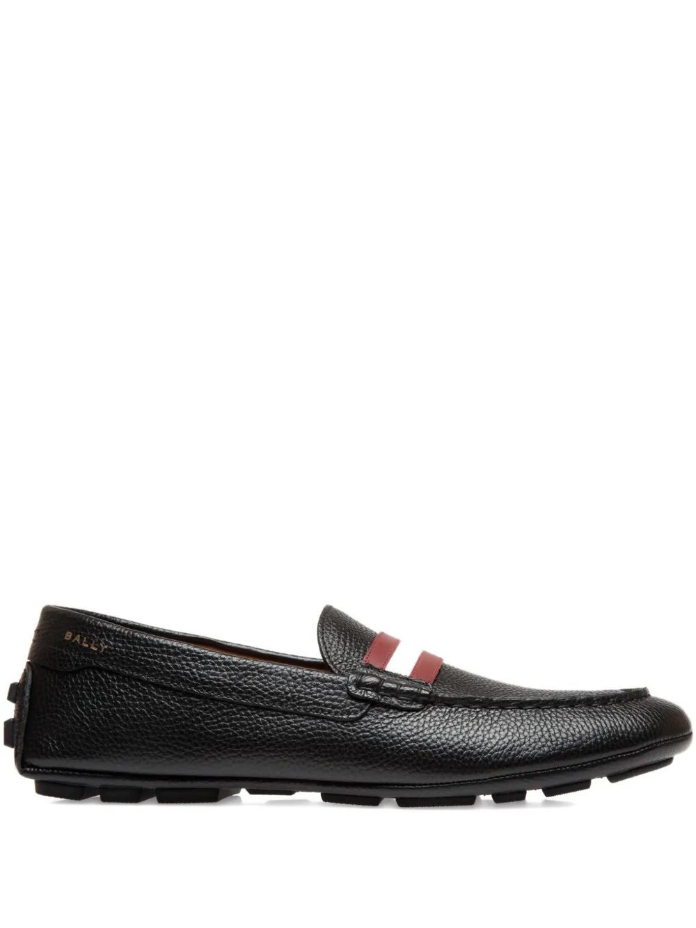 Bally Loafers van bewerkt leer Zwart