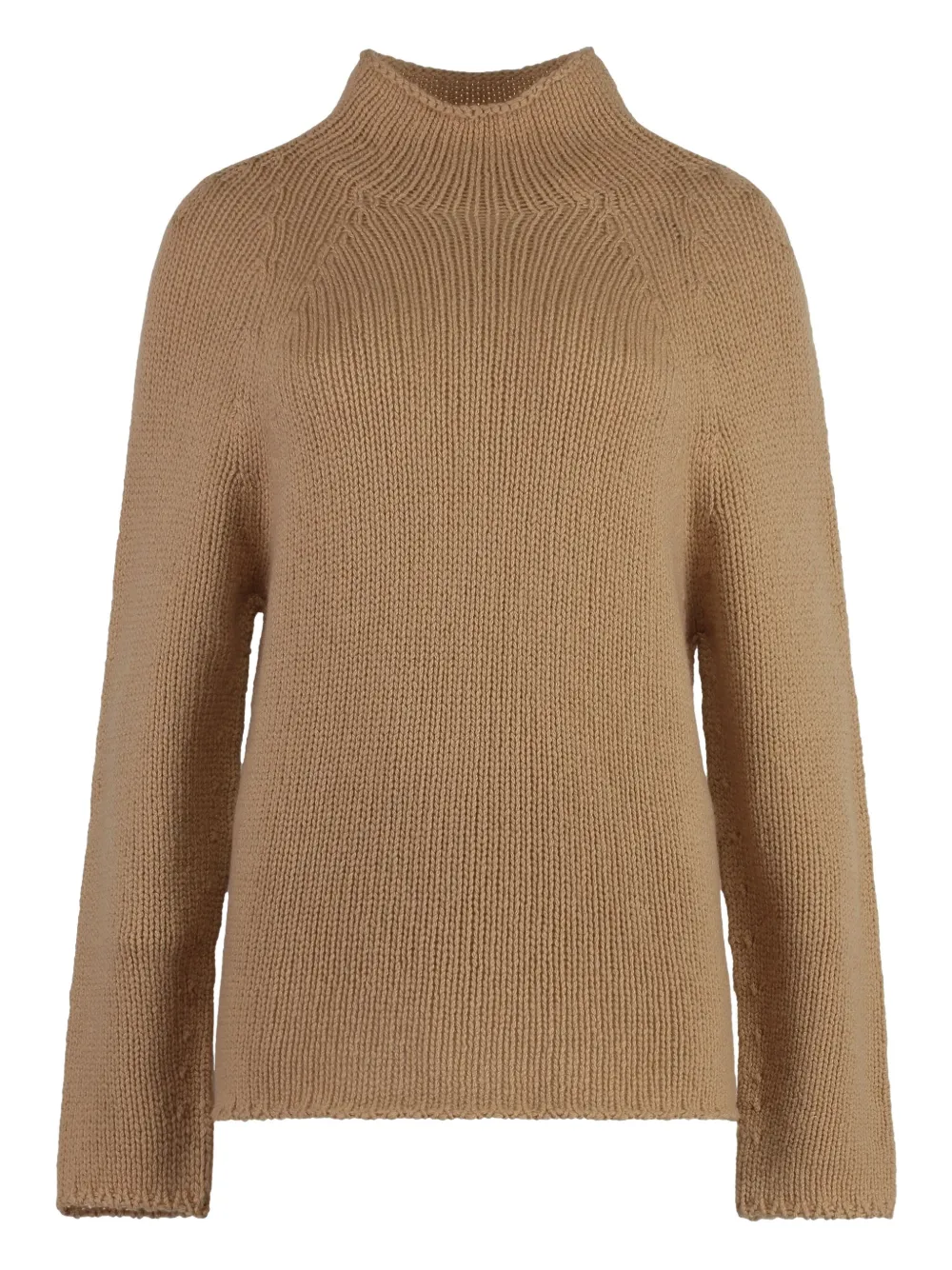 THE (Alphabet) turtleneck cashmere jumper | Neutrals | Image 1