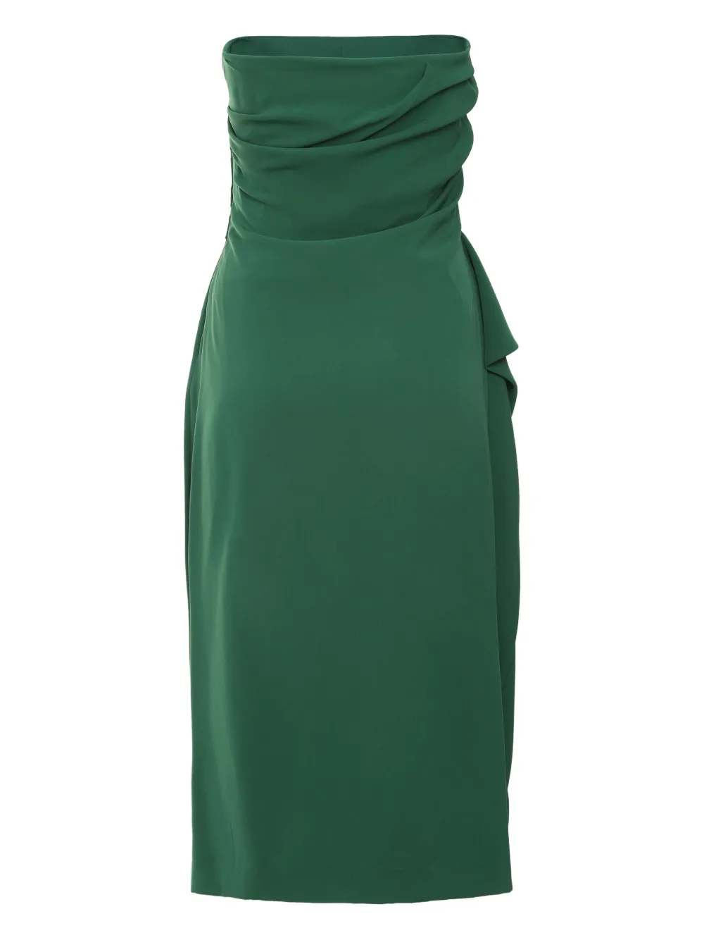 Max Mara Acceso ruffle-details midi dress - Groen