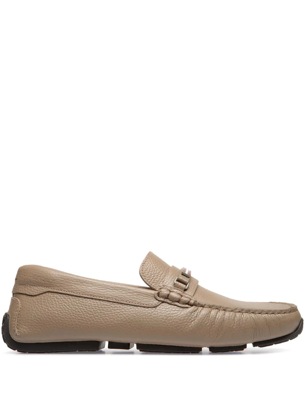 Bally Leren loafers met lintdetail Bruin