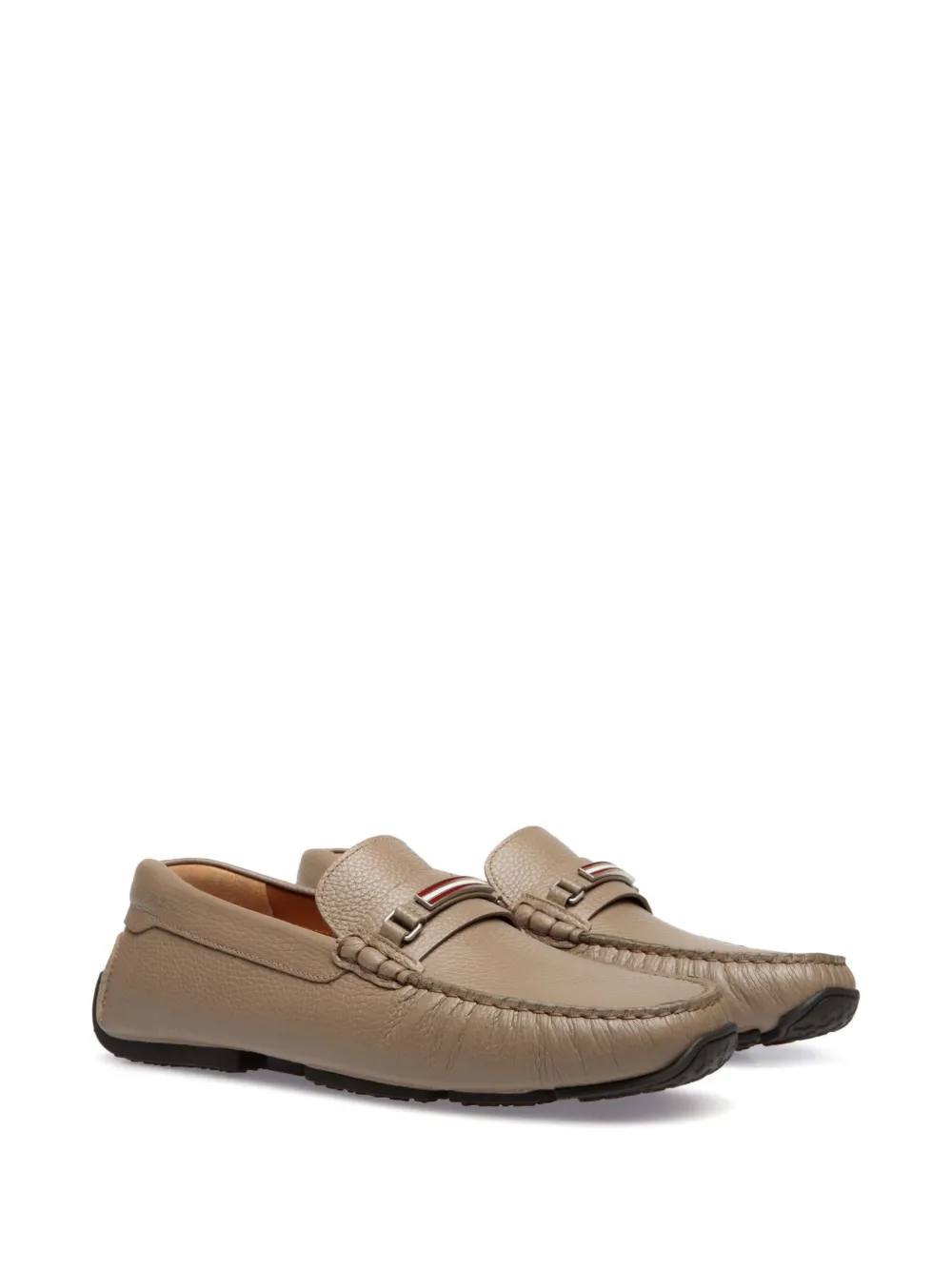 Bally Leren loafers met lintdetail - Bruin