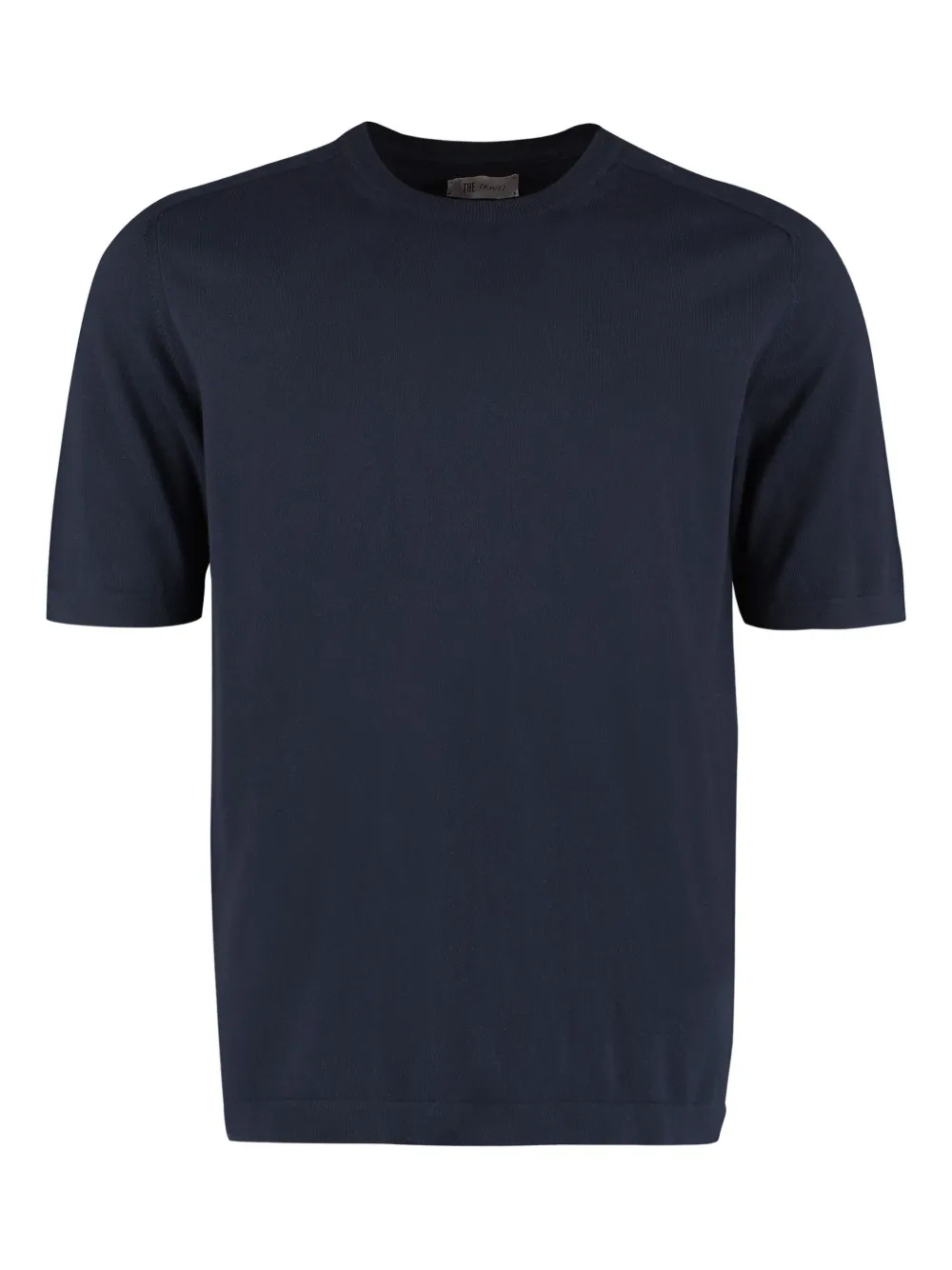 THE (Alphabet) cotton knit T-shirt | Blue | Image 1
