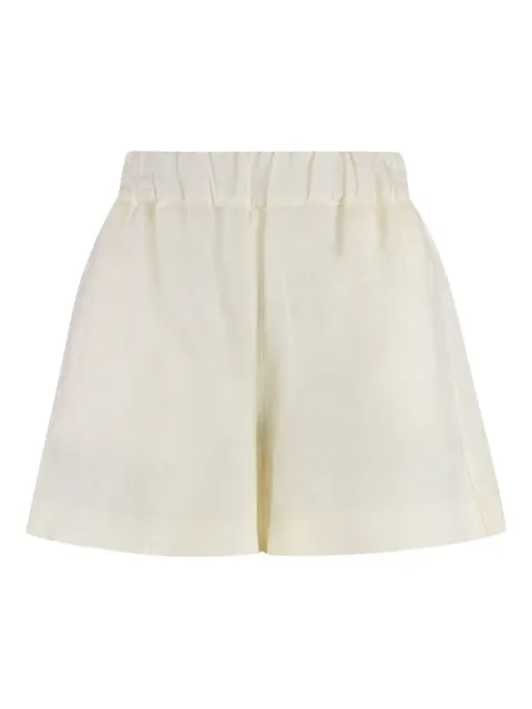 120% Lino bermudas con pretina elástica