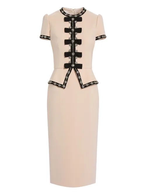 Robe boutonnée à ourlet péplum - Jenny Packham - Modalova