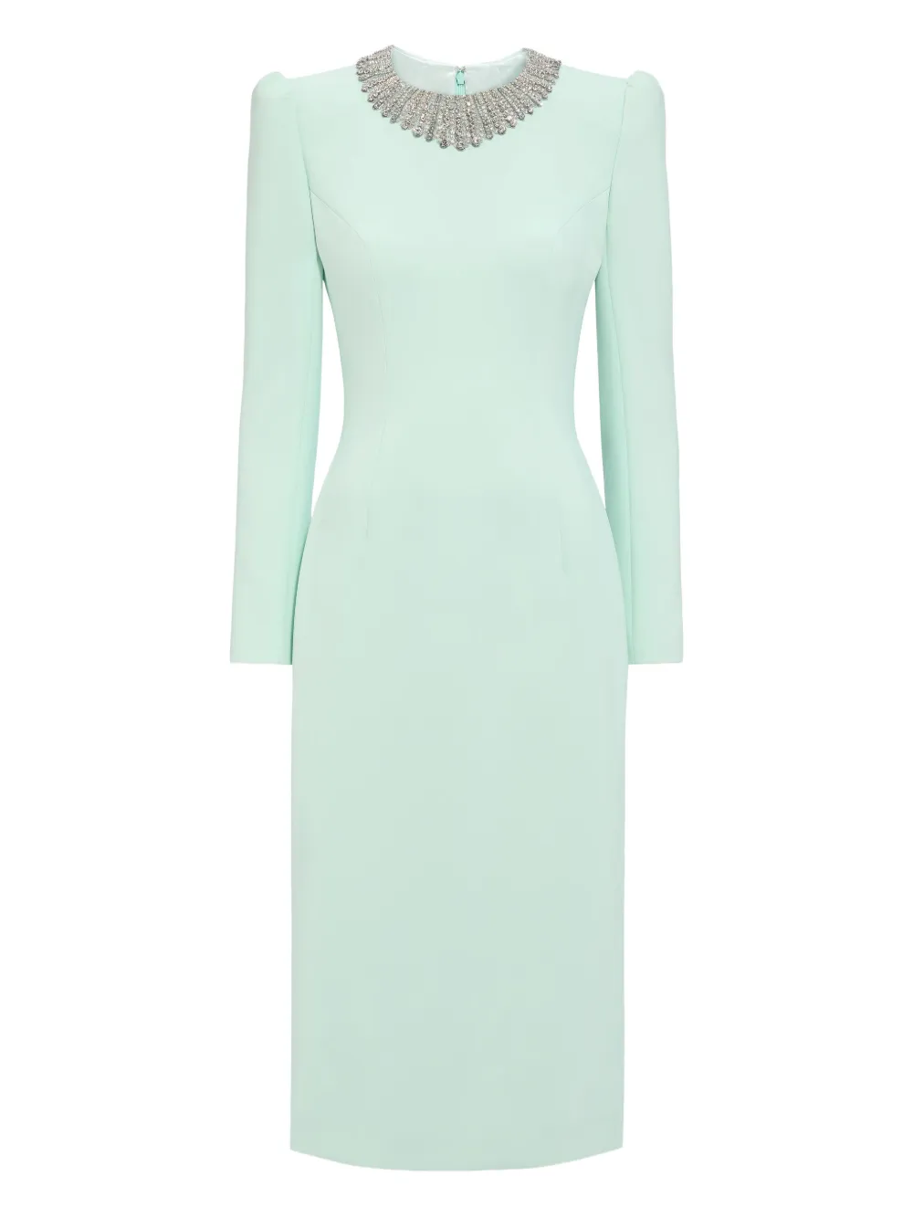 Jenny Packham Jurk met verfraaide hals en lange mouwen Groen