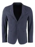 THE (Alphabet) stripe-pattern single-breasted blazer - Blue