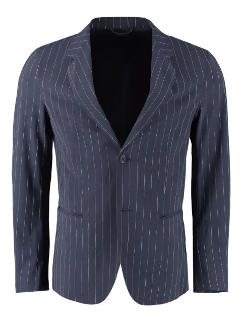 THE (Alphabet) stripe-pattern single-breasted blazer