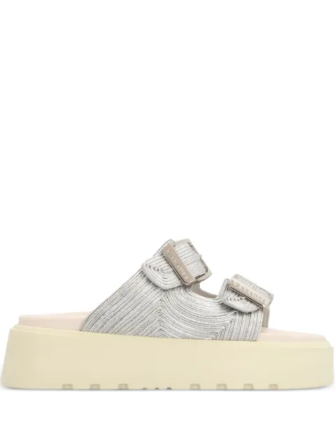Casadei buckle-embellished platform slides
