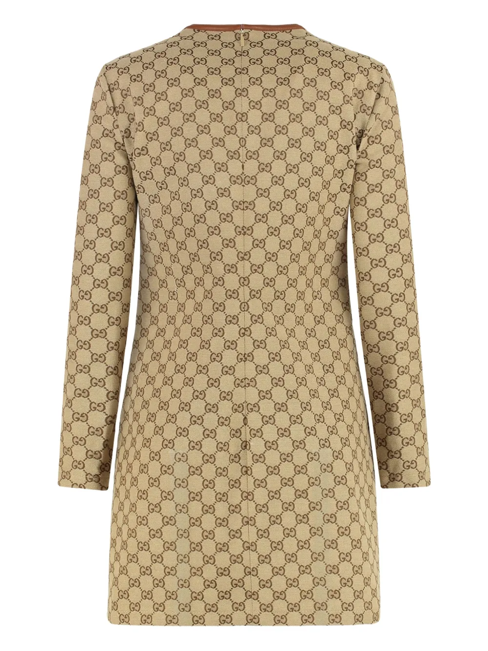 Gucci GG Supreme canvas mini-jurk met horsebit detail Bruin