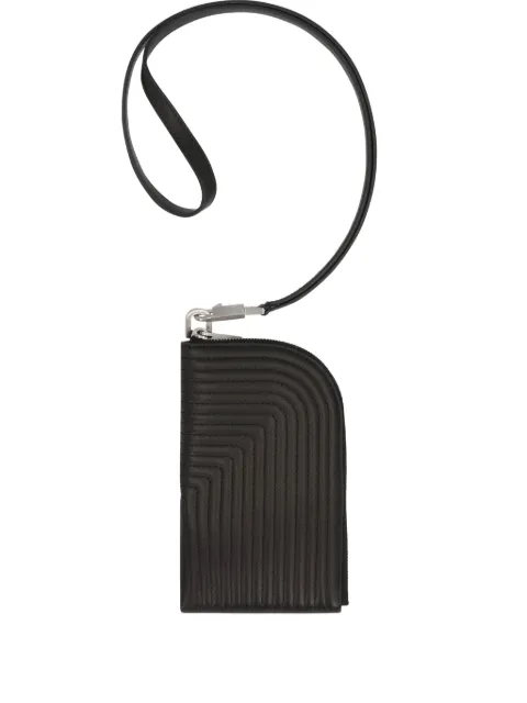 Rick Owens quilted leather card holder